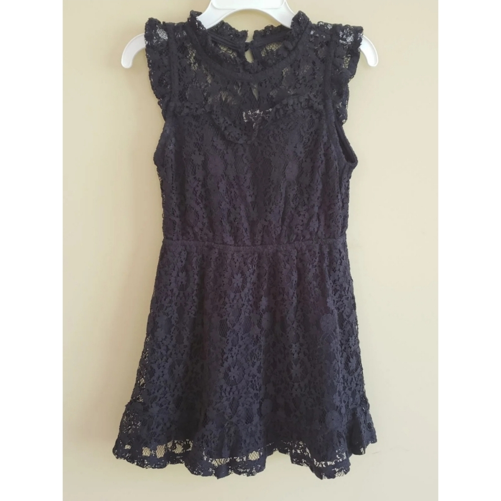 Toddler Dark Navy Blue Lace Dress 4T